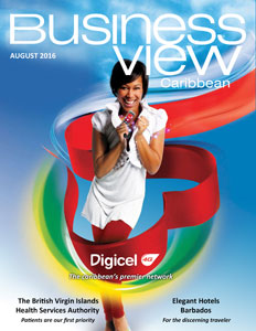August 2016 Issue cover of Business View Caribbean.