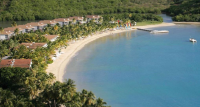 An aerial view of the Carlisle Bay Resort.