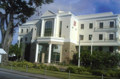 Ernst & Young Caribbean building, outside view of the front.