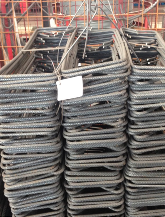 A stack of rebar pieces.