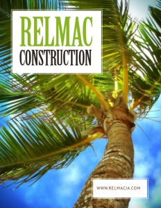 Relmac Construction brochure cover.