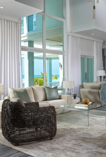Encompass Cayman located in the Cayman Islands. Interior shot of a living room.