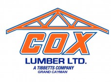 Cox Lumber logo with a roof frame graphic at the top.