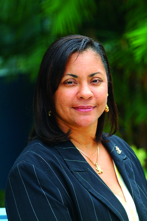 Portrait view of the Director of the Cayman Water Authority, Dr. Gelia Frederick-van Genderen.