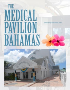 The Medical Pavilion Bahamas brochure cover showing their building.