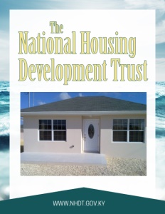 National Housing Development Trust brochure cover, showing a newly built home.