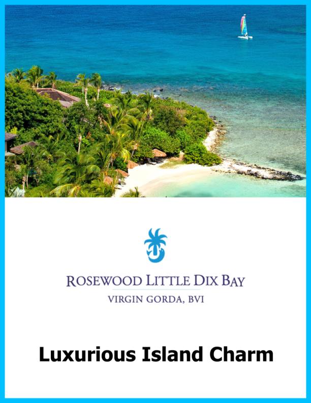 Rosewood Little Dix Bay brochure cover.