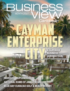 August 2018 issue cover for Business View Caribbean.