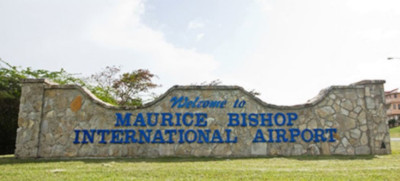 The Grenada Airports Authority, welcome sign for the Maurice Bishop International Airport.