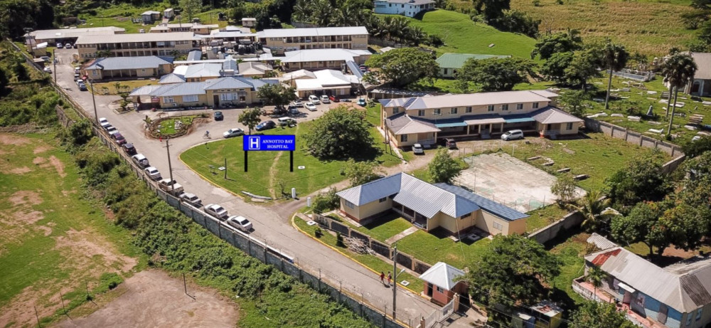 Northeast Regional Health Authority in Jamaica. Annotta Bay Hospital aerial view.