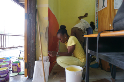 Berger Paints Barbados Limited In Action In A Classroom 400 