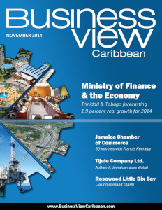 November 2014 cover of Business View Caribbean.
