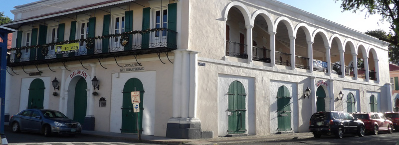 Lockhart Realty US Virgin Islands. Del Sol building from the street.