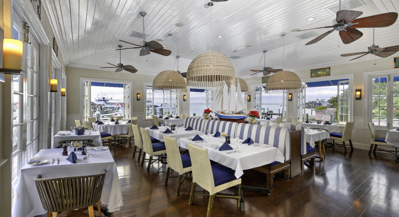 Valentines Residences, Resort & Marina Bahamas dining area.